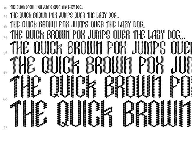 Crissco FP font waterfall